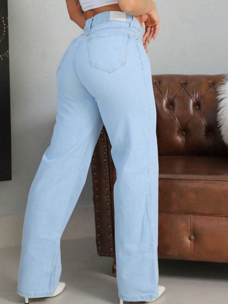 Calça Jeans Pantalona Sem Laycra  Wide Leg